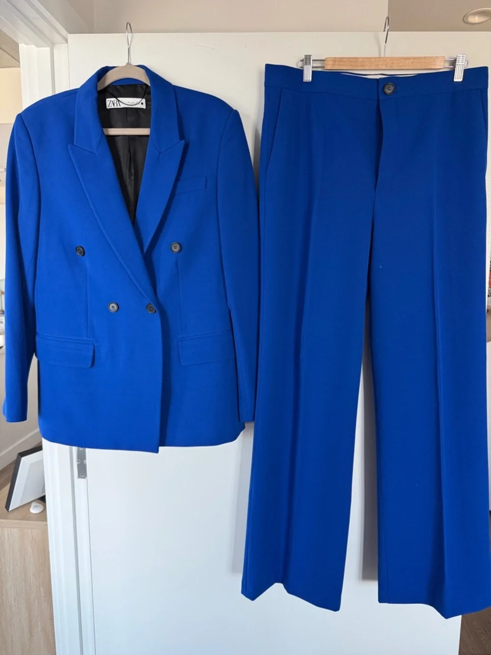 Never worn Zara Cobalt Blue Double-Breasted Tailored Suit - Picture 1 of 7
